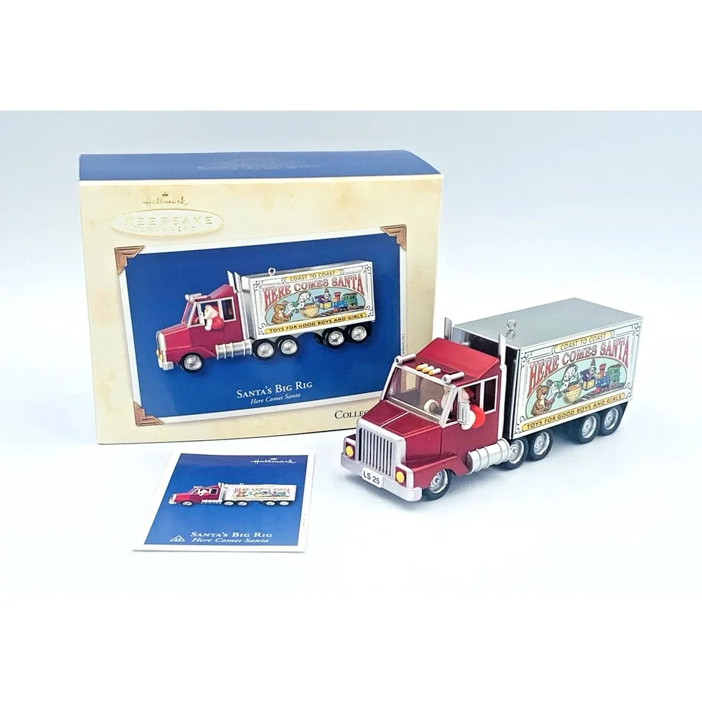 2003 (25th) Santa's Big Rig Here Comes Santa Ornament‎ Hallmark Keepsake New